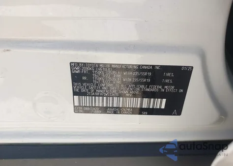 2025 Toyota Rav4 Xle Premium z USA, uszkodzony, nr VIN 2T3A1RFV7SW513415